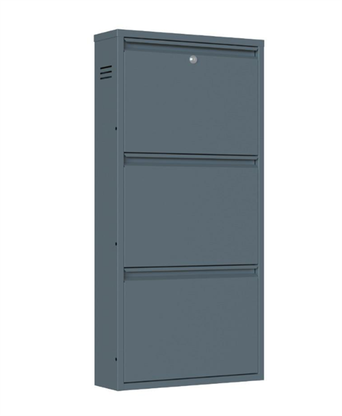 Çelik ayakkabı dolabı 3 kapaklı